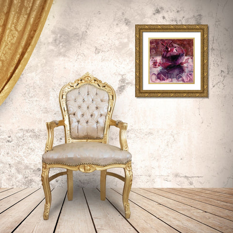 Red Onion Gold Ornate Wood Framed Art Print with Double Matting by Salness, Annie
