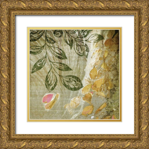 Green Swirl I Gold Ornate Wood Framed Art Print with Double Matting by Studio 2