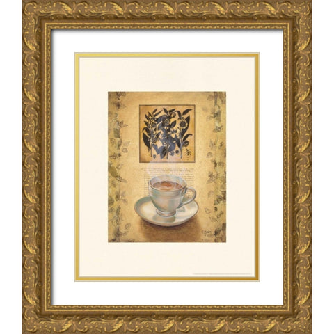 Tea Defined Gold Ornate Wood Framed Art Print with Double Matting by Sjodin, Valerie