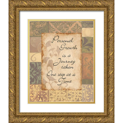 Personal Growth Gold Ornate Wood Framed Art Print with Double Matting by Smith, Pamela