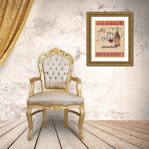 Happy Hour II Gold Ornate Wood Framed Art Print with Double Matting by Smith, Pamela