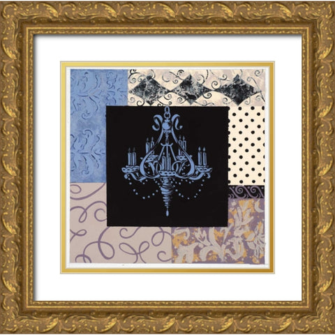Chandelier I Gold Ornate Wood Framed Art Print with Double Matting by Smith, Pamela