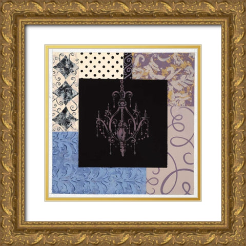Chandelier II Gold Ornate Wood Framed Art Print with Double Matting by Smith, Pamela