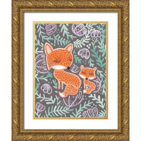 Foxette Gold Ornate Wood Framed Art Print with Double Matting by Sta Teresa, Ashley