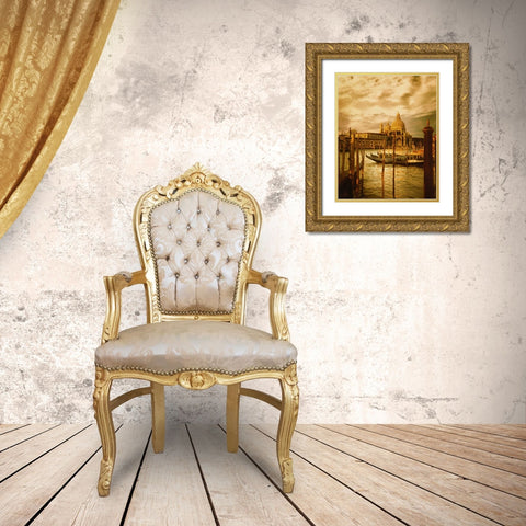 Venezia Sunset II Gold Ornate Wood Framed Art Print with Double Matting by Clayton-Thompson, Philip