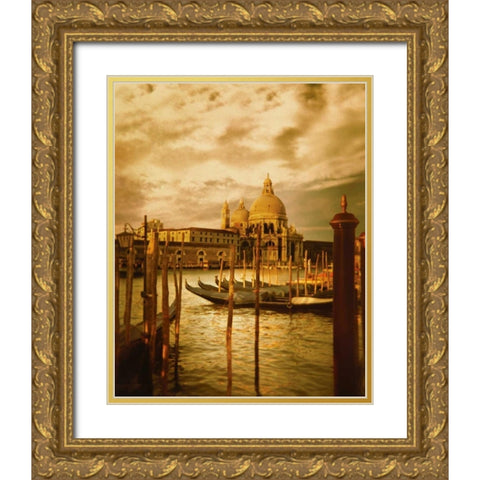 Venezia Sunset II Gold Ornate Wood Framed Art Print with Double Matting by Clayton-Thompson, Philip