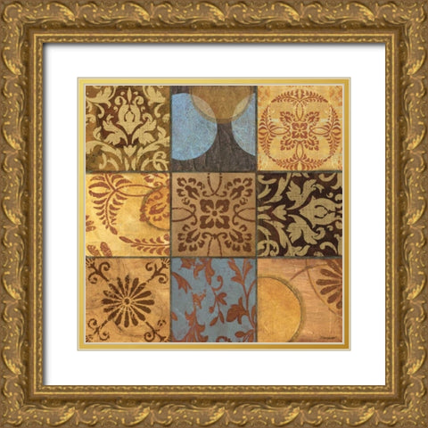 Decorative Patchwork I Gold Ornate Wood Framed Art Print with Double Matting by Williams, Todd
