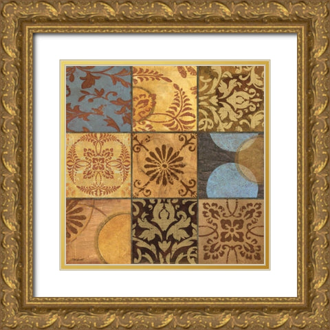 Decorative Patchwork II Gold Ornate Wood Framed Art Print with Double Matting by Williams, Todd