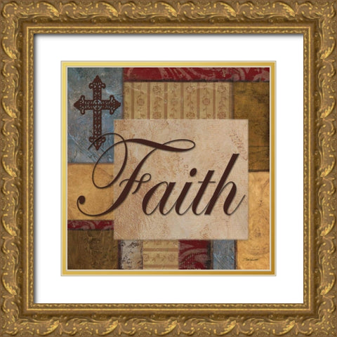 Faith Gold Ornate Wood Framed Art Print with Double Matting by Williams, Todd