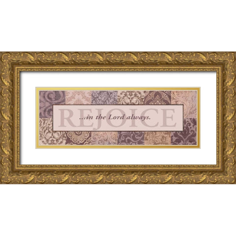 Rejoice Gold Ornate Wood Framed Art Print with Double Matting by Williams, Todd