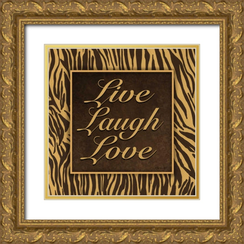 Live - Laugh - Love II Gold Ornate Wood Framed Art Print with Double Matting by Williams, Todd