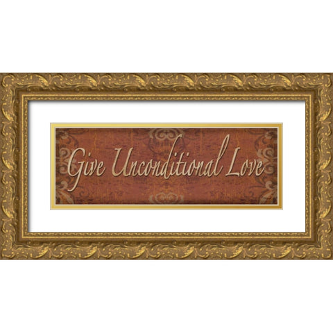 Unconditional Love Gold Ornate Wood Framed Art Print with Double Matting by Williams, Todd
