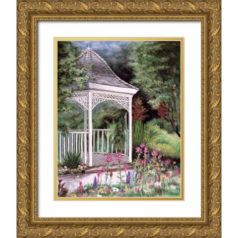 Garden Retreat I Gold Ornate Wood Framed Art Print with Double Matting by Williams, Todd