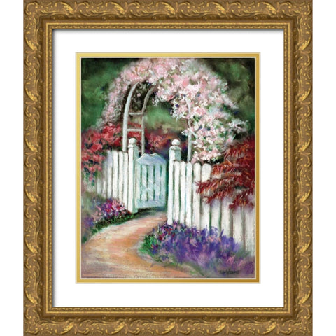 Garden Retreat III Gold Ornate Wood Framed Art Print with Double Matting by Williams, Todd