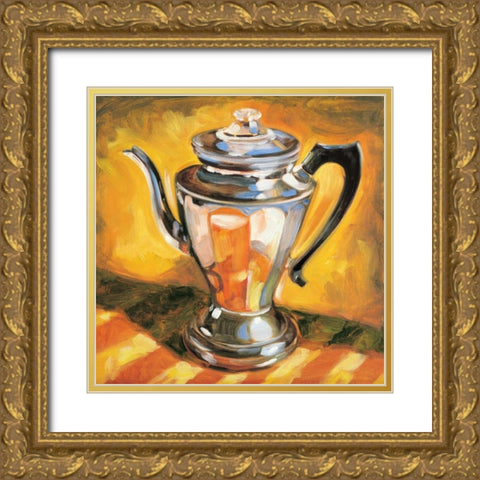 Tea Pot II Gold Ornate Wood Framed Art Print with Double Matting by Waldron, Sarah