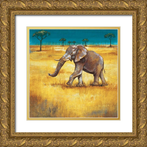On the Plains III Gold Ornate Wood Framed Art Print with Double Matting by Werbelow, Selina