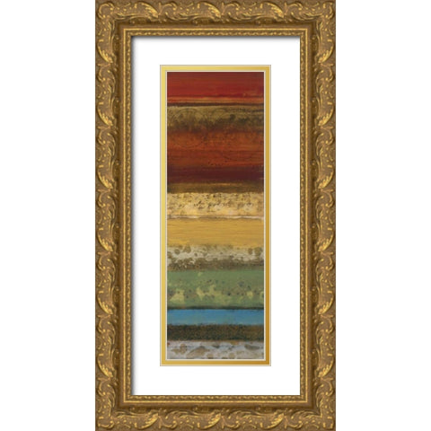 Serrate I Gold Ornate Wood Framed Art Print with Double Matting by Werbelow, Selina