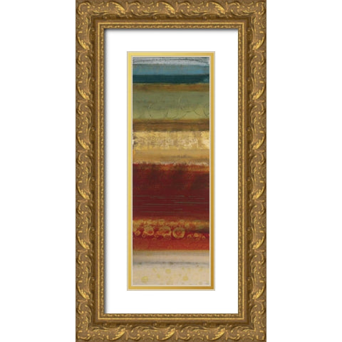 Serrate II Gold Ornate Wood Framed Art Print with Double Matting by Werbelow, Selina