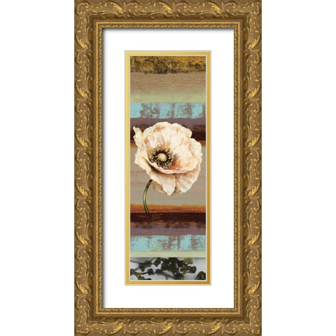 Elemental Poppy II Gold Ornate Wood Framed Art Print with Double Matting by Werbelow, Selina