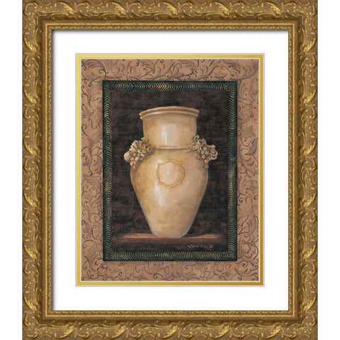 Ancient Pottery II Gold Ornate Wood Framed Art Print with Double Matting by Wacaster, Linda