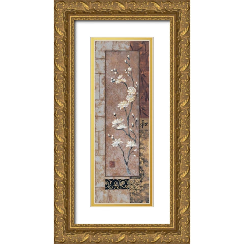 Peace Gold Ornate Wood Framed Art Print with Double Matting by Wacaster, Linda