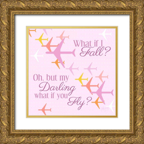 Fly II Gold Ornate Wood Framed Art Print with Double Matting by Young, Patty