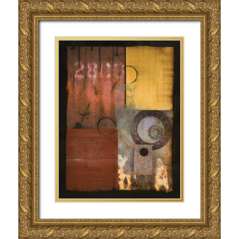 Invention I Gold Ornate Wood Framed Art Print with Double Matting by Zelda