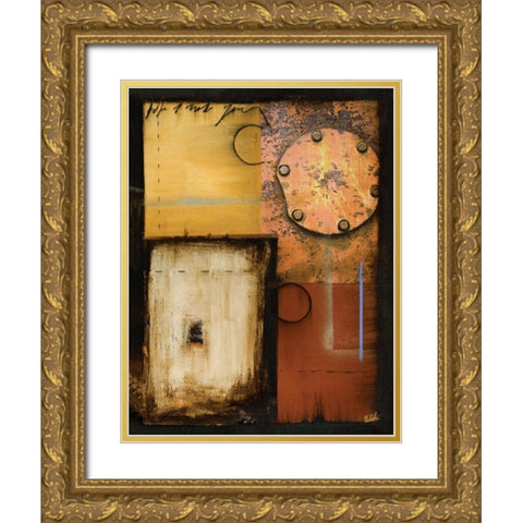 Invention II Gold Ornate Wood Framed Art Print with Double Matting by Zelda