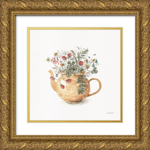 Garden Tea 02 Gold Ornate Wood Framed Art Print with Double Matting by Audit, Lisa