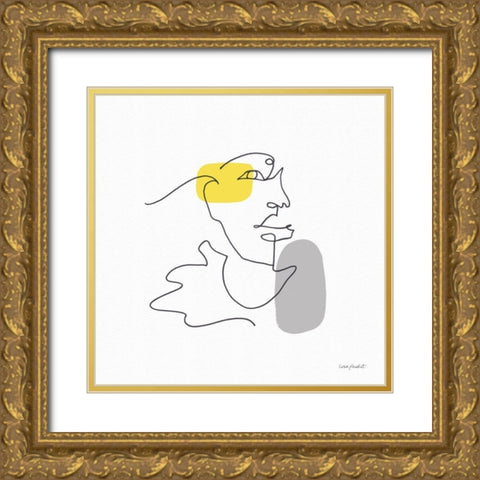 Glow 02 Gold Ornate Wood Framed Art Print with Double Matting by Audit, Lisa