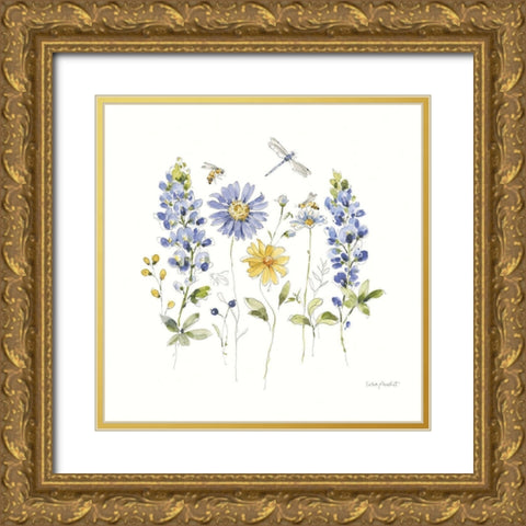 Lovely Blues II Gold Ornate Wood Framed Art Print with Double Matting by Audit, Lisa