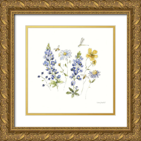 Lovely Blues III Gold Ornate Wood Framed Art Print with Double Matting by Audit, Lisa