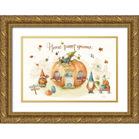 Pumpkin Patch I Gold Ornate Wood Framed Art Print with Double Matting by Audit, Lisa
