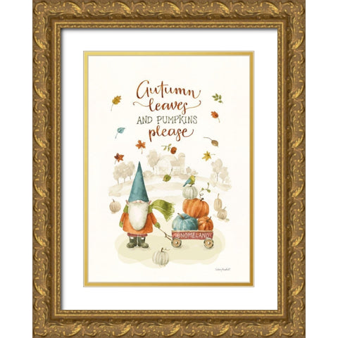 Pumpkin Patch III Gold Ornate Wood Framed Art Print with Double Matting by Audit, Lisa