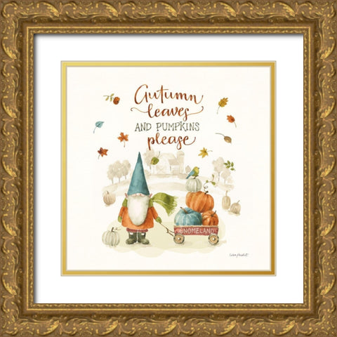 Pumpkin Patch IX Gold Ornate Wood Framed Art Print with Double Matting by Audit, Lisa