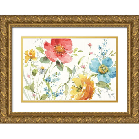 Shine Bright I Gold Ornate Wood Framed Art Print with Double Matting by Audit, Lisa