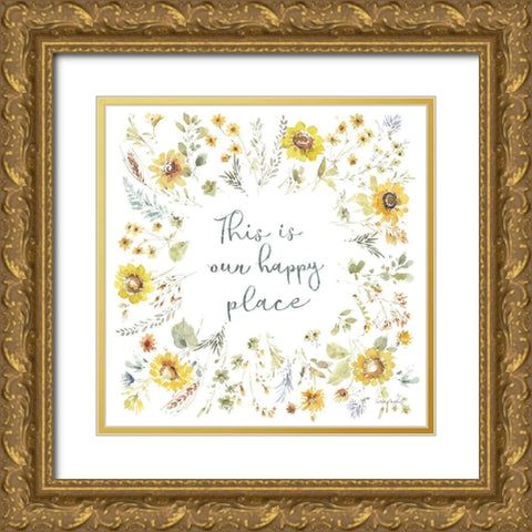 Sunflowers Forever 11 Gold Ornate Wood Framed Art Print with Double Matting by Audit, Lisa