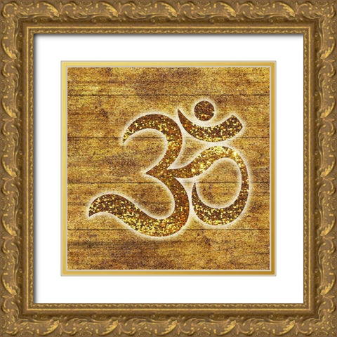 Ohm Gold Ornate Wood Framed Art Print with Double Matting by Aesthete