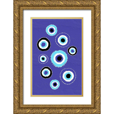 Eye Team Gold Ornate Wood Framed Art Print with Double Matting by Aesthete