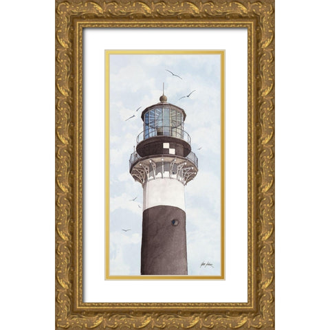 Cape Canaveral Lighthouse - Fl. Gold Ornate Wood Framed Art Print with Double Matting by Rizzo, Gene