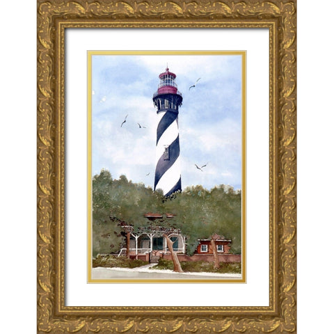 St. Augustine, Florida Gold Ornate Wood Framed Art Print with Double Matting by Rizzo, Gene