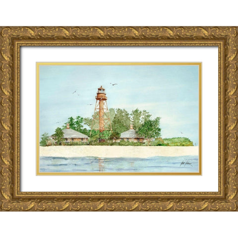 Sanibel Island, Florida Gold Ornate Wood Framed Art Print with Double Matting by Rizzo, Gene