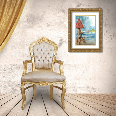 Tarpon Springs, Fl. Gold Ornate Wood Framed Art Print with Double Matting by Rizzo, Gene