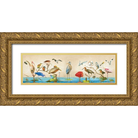 Hail, Hail The Gangs All Here Gold Ornate Wood Framed Art Print with Double Matting by Rizzo, Gene