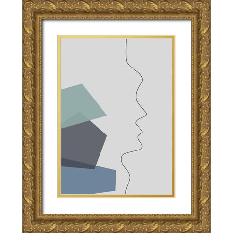 In Your Thoughts No.2 Gold Ornate Wood Framed Art Print with Double Matting by Ratcliffe, Tiffany