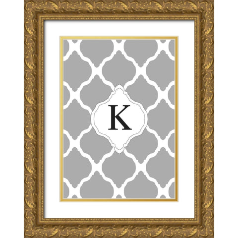 K Gold Ornate Wood Framed Art Print with Double Matting by Art Licensing Studio