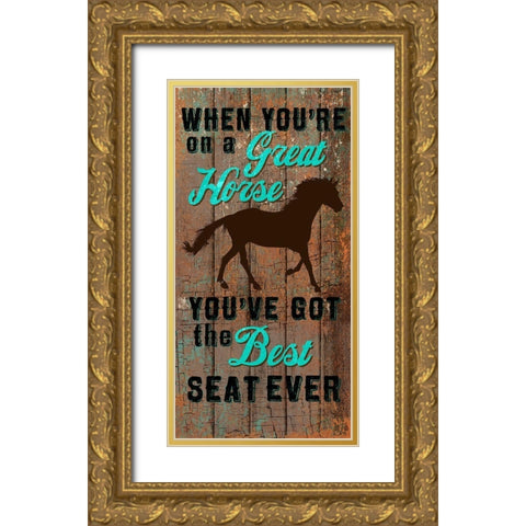 Best Horse Gold Ornate Wood Framed Art Print with Double Matting by Art Licensing Studio