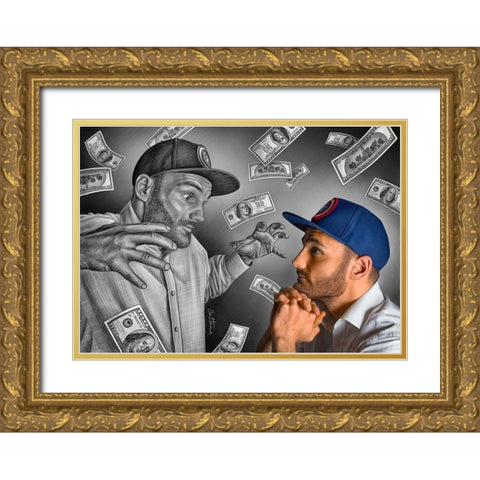 Pencil Vs Camera - Duo Gold Ornate Wood Framed Art Print with Double Matting by Heine, Ben