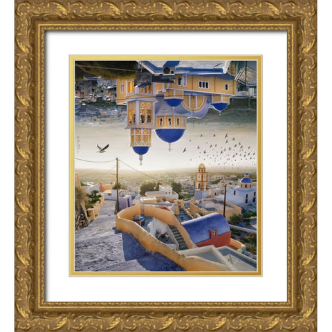 Double Landscape Gold Ornate Wood Framed Art Print with Double Matting by Heine, Ben
