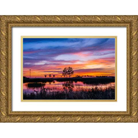 Santiago de Compostela pilgrimage - 211 Gold Ornate Wood Framed Art Print with Double Matting by Heine, Ben